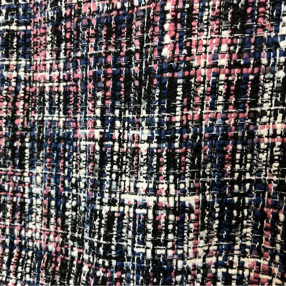 Loft Ann Taylor Women's Pink Black Tweed Pencil Skirt Size 16 Career Work Lined - Picture 2 of 7